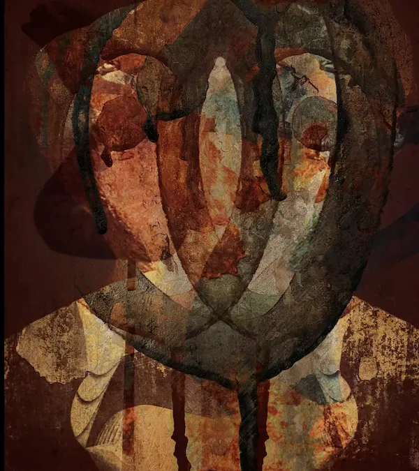 Digital Collage Portrait Abstract