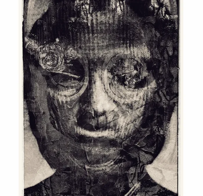 Collage portrait dark