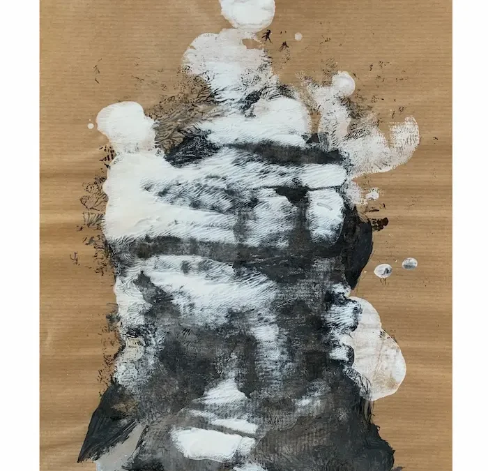 Painting brown paper